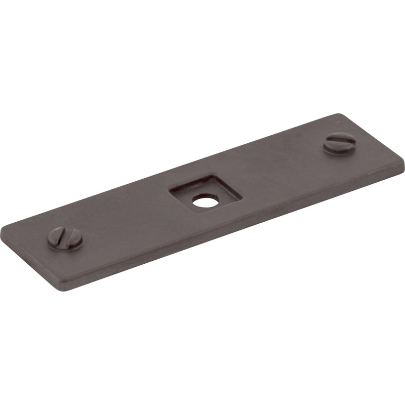 Top Knobs TK741BLK Barrington Collection 3" Channing Backplate, Flat Black