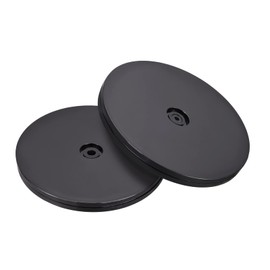 MECCANIXITY 6inch Rotating Swivel Stand with Steel Ball Bearings Lazy Susan Base Turntable for Kitchen Corner Cabinets, Black Pack of 2