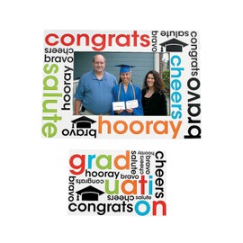 Fun Express - Grad Magnetic Picture FramE-Bright/white for Graduation - Stationery - Office Supplies - Magnets - Graduation - 12 Pieces