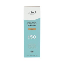 wotnot Naturals Natural Zinc Sunscreen & BB+ Cream SPF 50 - Beige 50g