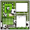 Olivia's Pieces Soccer 12in x 12in PRINTED Pre-made Scrapbook Pages