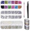 JZS Rhinestones Set of 6 Nail Jewels Art Rhinestones Nails