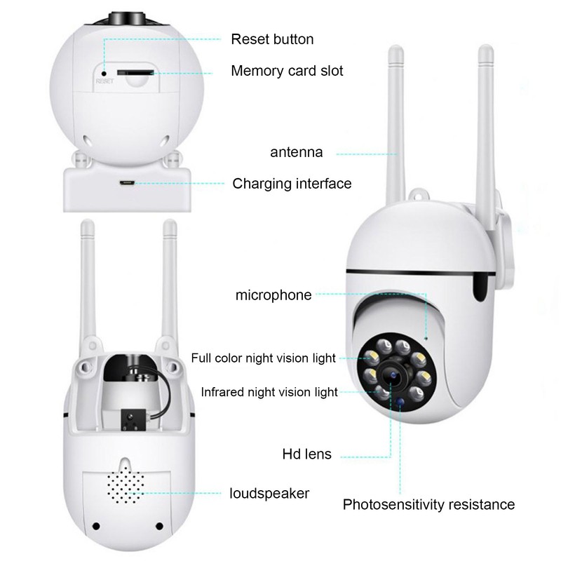 USB Bulb Security Camera 2MP 1920x1080 WIFI HD Night Vision