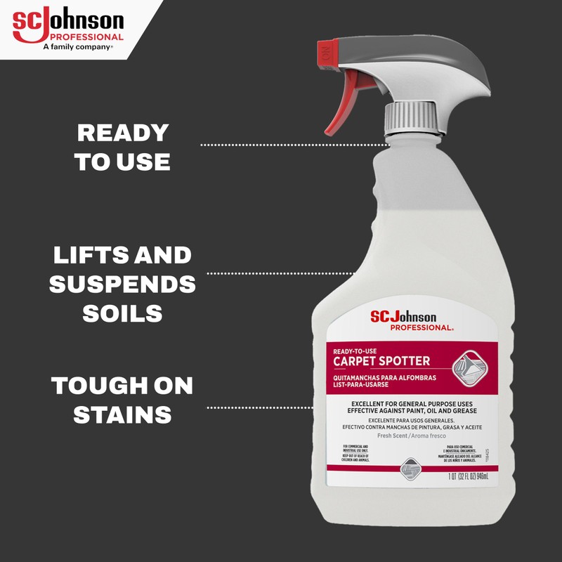SC Johnson Professional Ready-To-Use Carpet Spotter, Carpet Stain Remover, 32