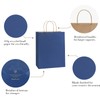 BagDream 25Pcs Navy Blue Gift Bags 8x4.25x10.5 Kraft Paper for