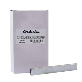 Air Locker 5418C 20 Gauge 9/16-Inch Length, 3/16-Inch Crown, Chisel Point Staples - 5,000/Pack - Fits Duo-Fast Carpet-Pro Replaces Duo-Fast 5418C