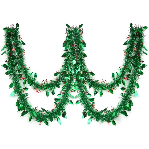 CCINEE Christmas Glitter Garland, Plated Mall, 32.8 ft (10 m), Birthday, Room Decoration, New Year, Sparkly Mall, Christmas Tree, Garden Decoration, Rattan Wisteria Vine, Christmas Tinsel Garland, Parties, Events, Weddings, After-parties, New Year's Part