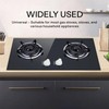 FortuneGlobe Universal Control Knobs with 12 Adapters Black for 6cm