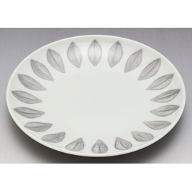 Hasamiyama Nishiyama Plate, Plate, 5.9 inches (15 cm), Daisy, Gray