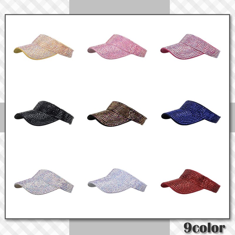 Chrome Crane CB322 Women's Cap, Hat, Sun Visor, Sequins, Glitter,