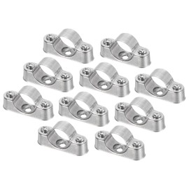 Unifizz 10Pcs 20mm Wall Mount Ceiling Mount Pipe Support Ring Hanger Stainless Steel Pipe Holder Bracket Clamp