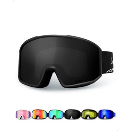 JetBlaze Ski Goggles Men Women Unisex OTG Ski Goggles for Glasses Wearers Snow Goggles Anti Fog Snowboard Goggles Ski Goggles for Skiing Compatible Helmet Cylindrical Mirrored Silver Lens
