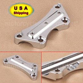 Unbranded Motors CNC Anti-Slip 1" Handlebar Riser Top Clamps For Harley Electra Glide FLHT