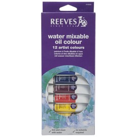 12ml Water Mixable Oil Colour Paint Set 12 pack by Reeves