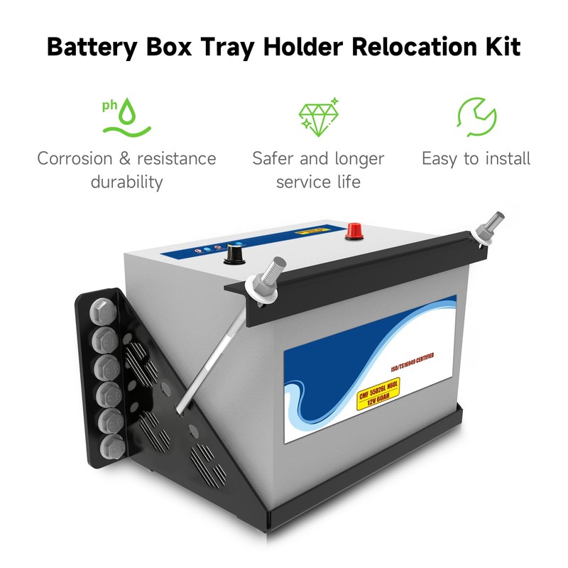 XIKOBY Universal Battery Mounting Tray, Battery Holder Bracket Compatible with