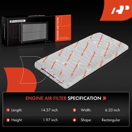 A-Premium 2-PC Engine & Cabin Air Filter with Activated Carbon Compatible with Toyota Highlander 2008 2009 2010 3.3L, Replace# 8713952020, C227052100