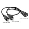 chenyang Micro USB Female 1 to 2 Micro USB Male