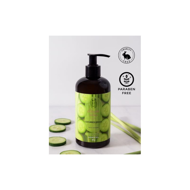 Jabón Líquido Oleum Vitae Cucumber Breeze Shower Gel, 360 G