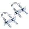 sourcing map Round U-Bolts 2 Sets 0.98"(25mm) Inner Width 90mm