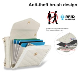 Phone Case for Samsung Galaxy Z Flip 7 5G Wallet Cell Cover with RFID Blocking Credit Card Holder Slot Crossbody Strap Stand ZFlip 7Z Z7 G Flip7 ZFlip7 Women Men Girls Beige