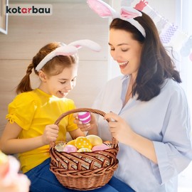 KOTARBAU® Wicker Basket with Handle Children 290 x 220 x 200 mm Children's Wicker Basket Easter Basket Small Wicker Basket with Handle Wicker Basket Wicker Basket Mushroom Basket Shopping Basket