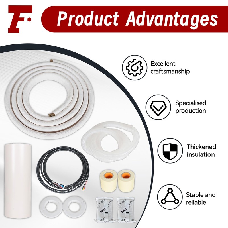 findmall 16FT Air Conditioning Tubing Hose Extension 1/4" and 3/8"
