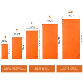 Eono Microfibre Towel, Perfect Sports, Travel, Beach Towel, Fast Drying - Super Absorbent - Ultra Compact. Great for Camping, Gym, Beach, Swimming, Backpacking