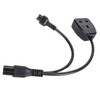 Power Plug Cable 30cm Y Shape IEC320 C6 Male to