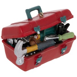 Christmas Ornaments Contractor Tools Resin Ornaments for Christmas Tree, Toolbox, Multicolor Handyman Construction Worker Carpenter Great Gift Idea Holiday Decoration