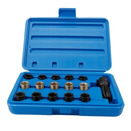 Spark Plug Rethread Kit, 16Pcs Auto Maintenance Tools M14x1.25 Spark Plug Tap Thread Repair Tools Rethreading Kit 2006 f150 4.6