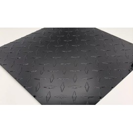 Mr Metal Aluminum 12" x 24" BLACK Aluminum Diamond Plate Sheet .025" (1/40") Trailer, RV, Garage