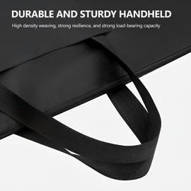 PCXWTLN A1 Art Portfolio Case, Black Artist Portfolio Carrying Case for Artwork, Poster Sketch Drawing Canvas Photography, Artist Folder with Adjustable Shoulder Strap & Multiple Compartments