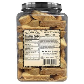 La Dolce Vita Classic Italian Biscotti: 2 Jars of 40 Oz