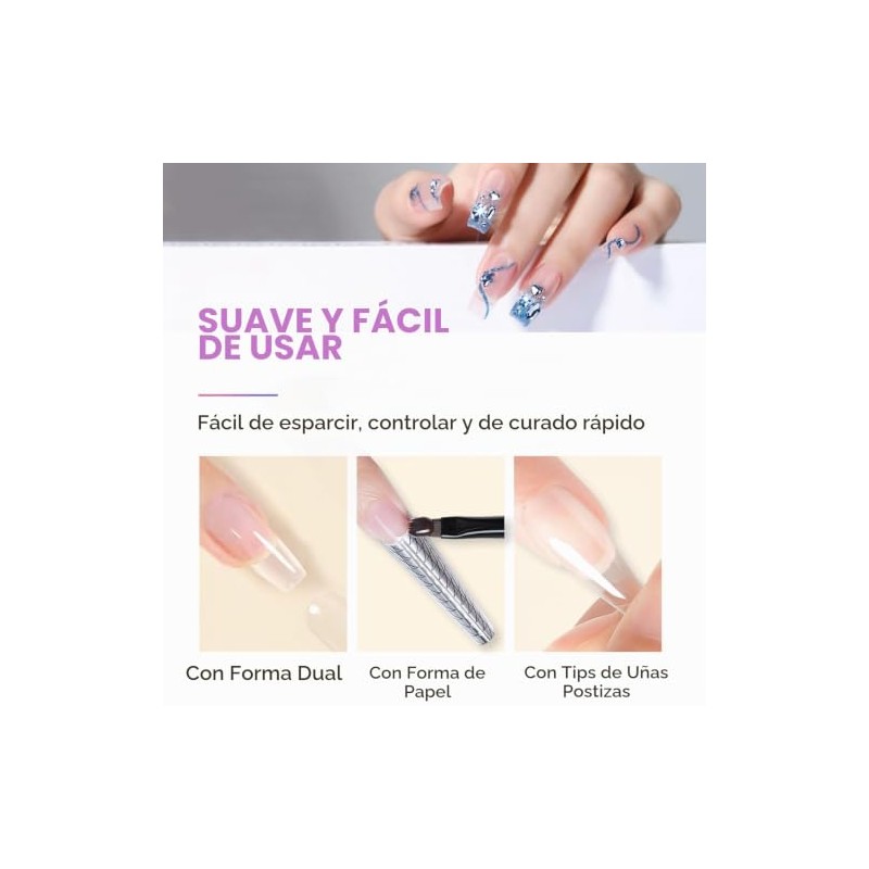 MAKARTT Juego de Gel Constructor para Extensiones de Uñas Poly