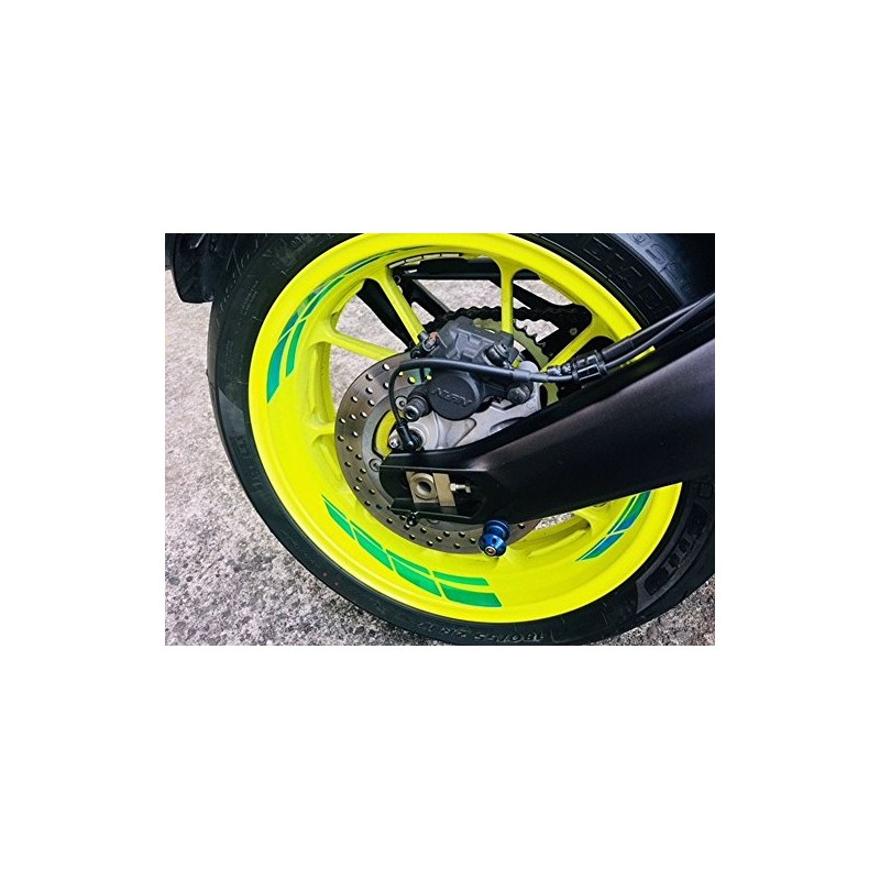 Motorcycle Custom Wheel Rim Sticker Decal 8 Colors (Black)