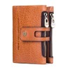 Contacts Bi-fold Leather Wallet, Genuine Leather, Hidden Pocket, Holds Many