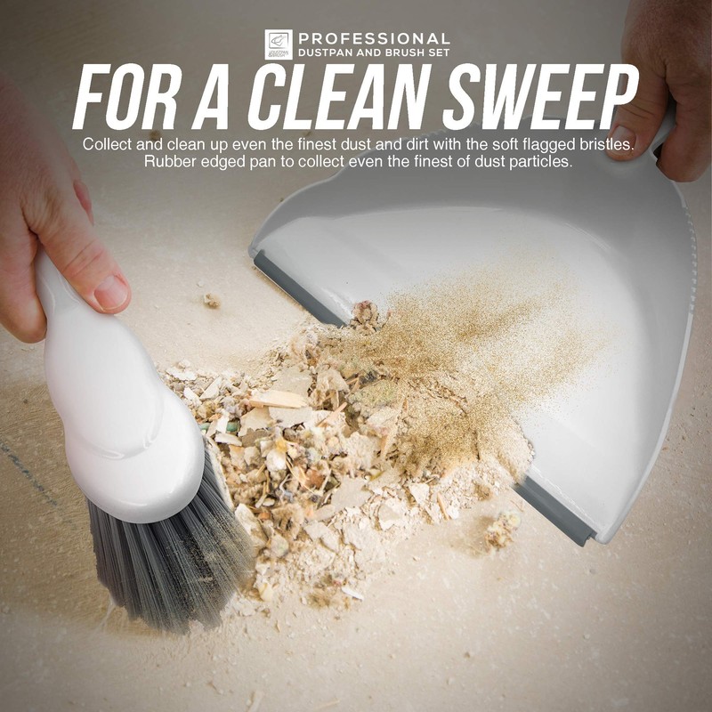 Dustpan and Brush Set , Choose Your Colour (Grey)