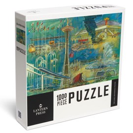 Seattle, Washington, Space Needle World's Fair Seattle Center, Vintage Advertisement (1000 Piece Puzzle, Challenging Jigsaw Puzzle for Adults, Made in USA)