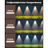 Brighter Solar Fence Lights-3000/4000/6000K 3 Mode,Solar Lights Outdoor Waterproof,Dusk to