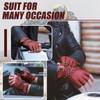 FIORETTO Men’s Fingerless Leather Gloves – Sheepskin Half Finger Driving