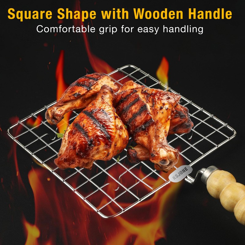 KSJONE Stainless Steel Multi-Functional Wire Steaming Cooling and Baking Barbecue