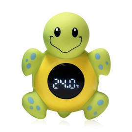 iewrtcin Baby Bath Thermometer, Cartoon Tortoise Shape LED Newborn Water Thermometer with Automatic Induction Switch, High-precision Smart Digital Room Temperature Thermometer
