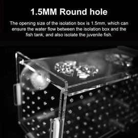 Breeding Tank Aquarium Acrylic Fish Breeding Box Aquarium Breeding Tank Aquarium Aquarium Breeding Container Acrylic Fish Isolation Box with Suction Cups Aquarium Breeding Insulation Box 10 x 10 x 10
