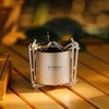 TOMSHOO Titanium Alcohol Stove with Foldable Legs and Pot Supports