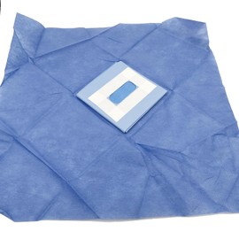 Sterile Disposable Vet Adhesive Fenestrated Surgical Drape Spay/Neuter Surgery Use 24"x24" (1)