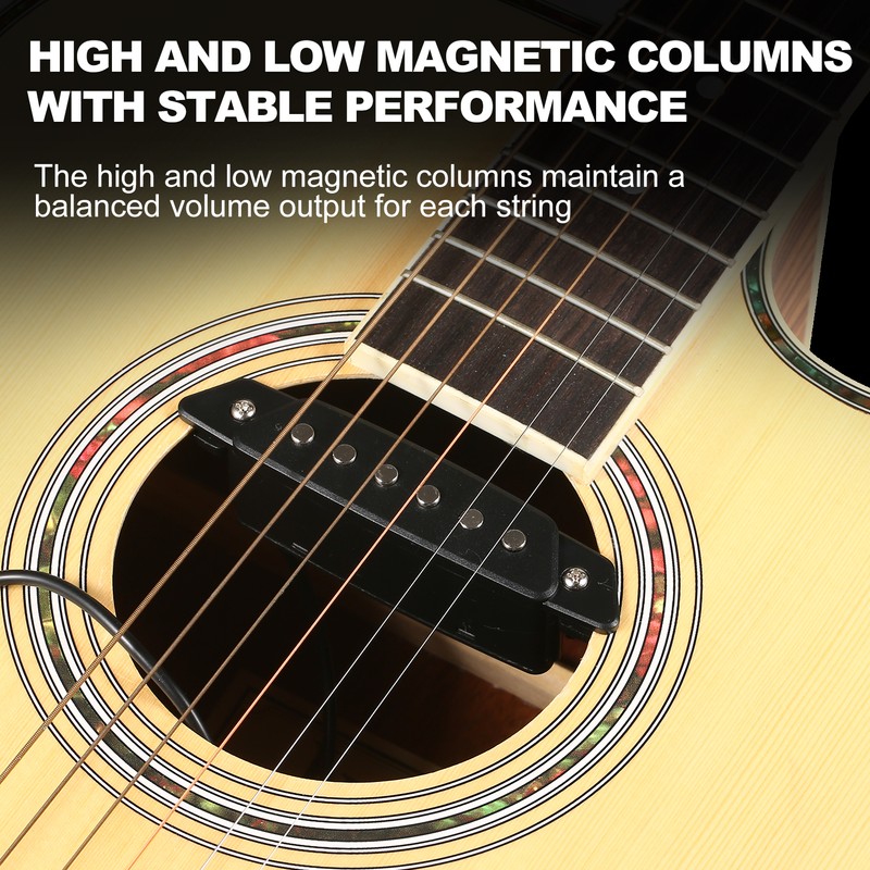 Acoustic Guitar Magnetic Pickup Passive Magnetic Soundhole Coil Pick-up 6.35mm