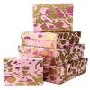 Vivid Wrap Nested Gift Boxes, 5-Piece, Marbled Pink