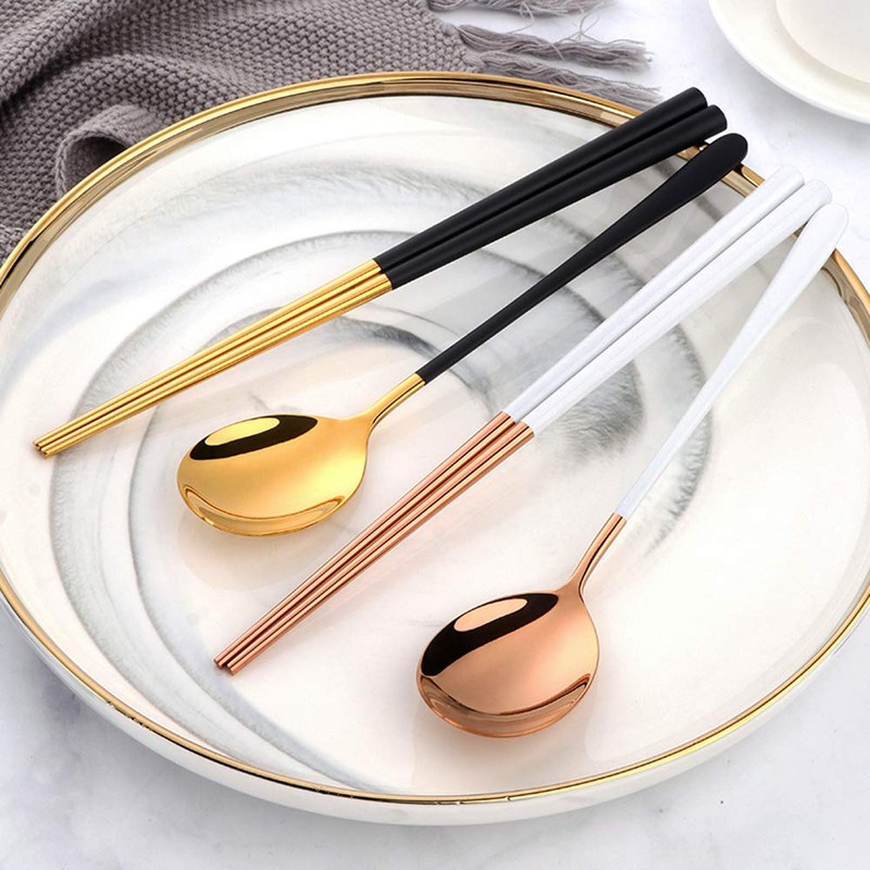 2 Pieces Outdoor Flatware, Baikai Stainless Steel Portable Utensils Set