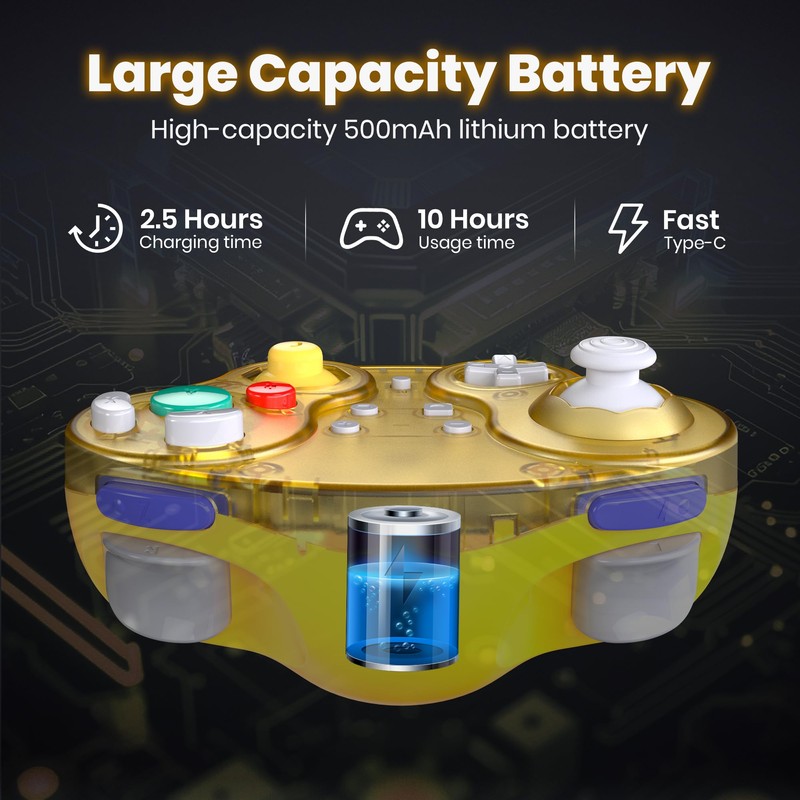 2.4 GHz Wireless GameCube Switch Pro Controller, for NGC GameCube