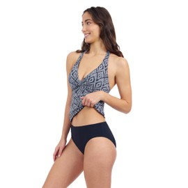 Profile by Gottex Women's Standard Cruise Halter Tankini, Black White